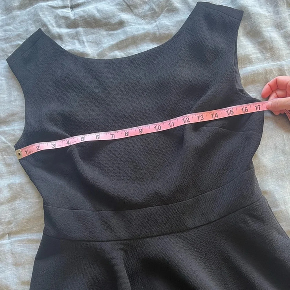 Eliza J Little Black Dress Cascading Ruffle Sleeveless Size 8 Wedding Guest - Picture 9 of 9